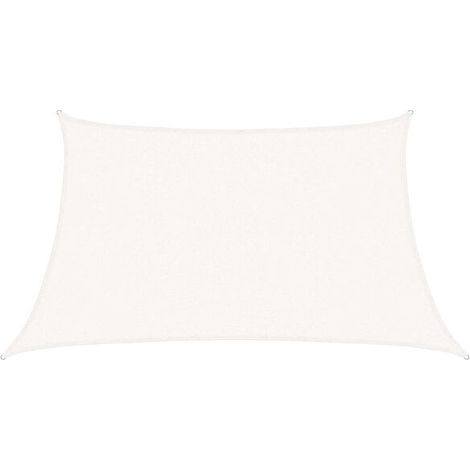 Voile d'ombrage, 160 g/m², blanche, 0,75 m x 2 m, polyéthylène haute densité