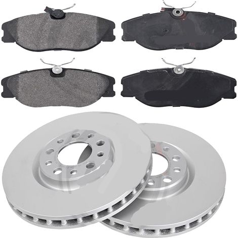 KIT FRENI ANTERIORI compatibile con Alfa Romeo 166 - DISCHI + PASTIGLIE OEM: FDB994,FDB1299 / DDF1062 /SOSTITUZIONE DIRETTA/BASSA POLVERE/SILENZIOSO (1/5)