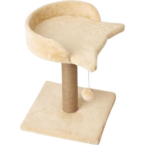 Katzenkratzer, groß, interaktives Selbstpflege-Spielzeug mit Plüschball Katzenkratzbaum zum Spielen von Langeweile, Heimübungsmöbel, Bodenanreicherung, Schleifklaue, Kätzchen, Indoor (1/5)