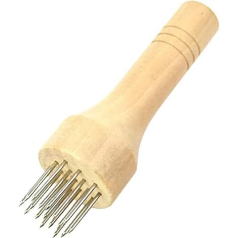 Attendrisseur de viande en acier inoxydable, marteau de cuisine avec manche en bois, lame à aiguille, outil manuel pour steak, adapté au bœuf, au steak, au poulet et au porc. (1/4)