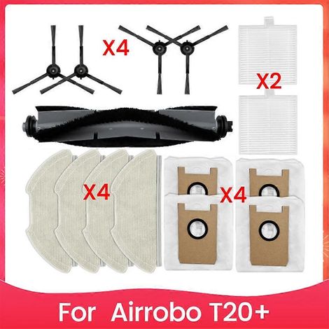 Filtre pour aspirateur brosse pour aspirateur Filtre de brosse pour aspirateur filtre de remplacement Accessoires pour T20+ Robot Aspirateur Main Side Brosses HEPA Filtres Sac à poussière (1/5)
