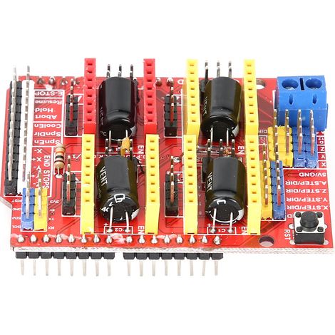 Carte d'extension pour machine de gravure CNC V3 imprimée en 3D + 3 modules de pilotage A4988 avec dissipateurs thermiques (1/5)