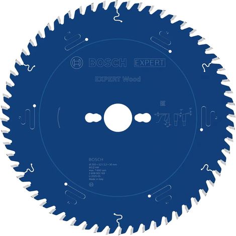Lame de scie circulaire filaire Ø250mm EXPERT Wood pour scies stationnaires - BOSCH - 2608902169 (1/5)