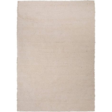 Tapis rectangulaire effet laine ivoire - Longueur 230 x Largeur 160 x Epaisseur 1,5 cm (1/3)