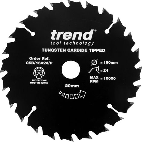 Lame de scie circulaire, 160 mm, alésage 20 mm, 24 dents (1/5)