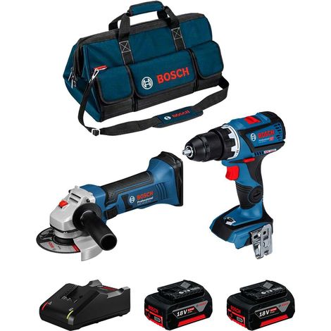 BOSCH Kit 18V BK209BAG (GSR 18V-60 C + GWS 18-125 V-LI + 2 x 5,0 Ah + GAL18V-40 + Tasche) (1/5)