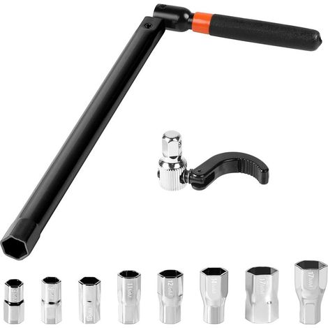 Lot de 10 clés à écrou de robinet - Outil de montage - Clé de robinet - Clé universelle pour robinet d'évier - Jeu de clés de robinet avec raccord de tuyau de 8 à 17 mm (1/5)