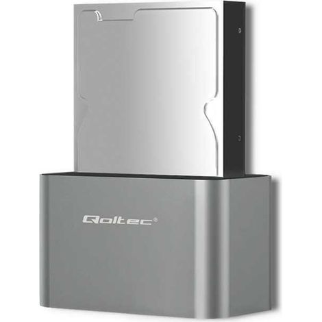 Estación de acoplamiento Qoltec para HDD/SSD SATA de 2,5"/3,5" USB 3.0