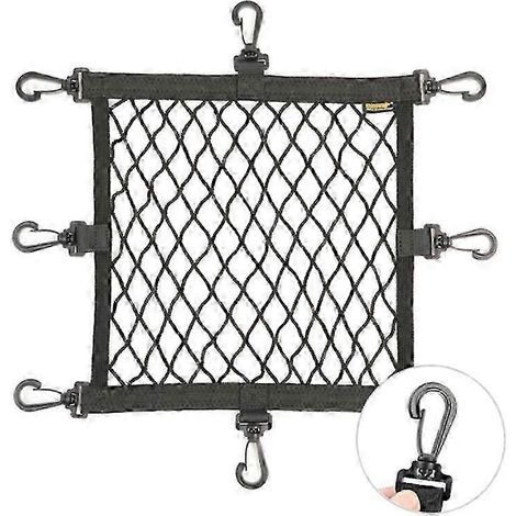 Filet de rangement pour casque de moto Rhinowalk avec 8 crochets métalliques, support pour bagages de moto, Trun jn (1/5)
