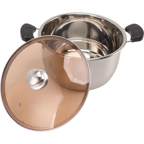 Dampfgarer aus Edelstahl mit Wänden, hitzebeständigem Griff und Deckel (1/5)