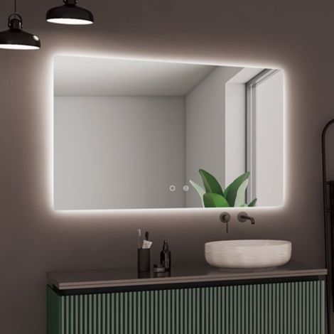 LEDIMEX-  Espejo Baño 110X70cm con Led y Antivaho Cromado