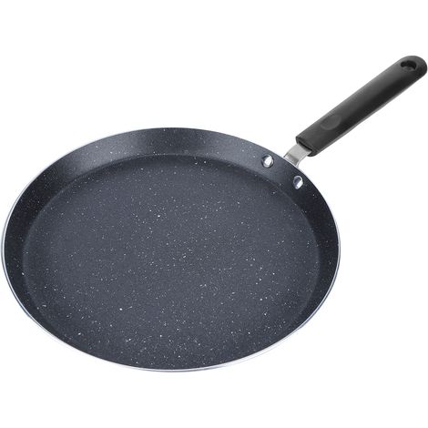 Poêle antiadhésive à induction/radiante, idéale pour le petit-déjeuner, les crêpes, les œufs et les pizzas (grande taille 25 cm). (1/5)