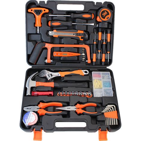 Coffret à Outils Manuel 004-4 pour Électricien, Kit de Bricolage et Réparation Domestique en Métal