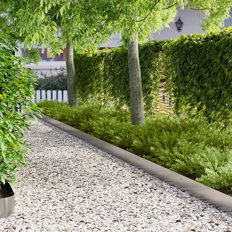 Teenpull – Raseneinfassung 30 pcs 103 x 15 cm Stahl Silber (1/5)