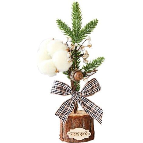 Mini Christmas tree, 25 cm, vibrant ornaments, artificial festive decor (B) (1/4)