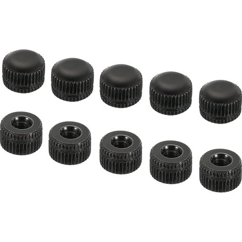 M4 Capuchon Écrou, 25 Paquet Gland Écrou Vis Bouton Capuchon Insert Boulon Couverture Femelle Fil Molette Matériel Raccords Luminaires Brillant Noir (1/5)