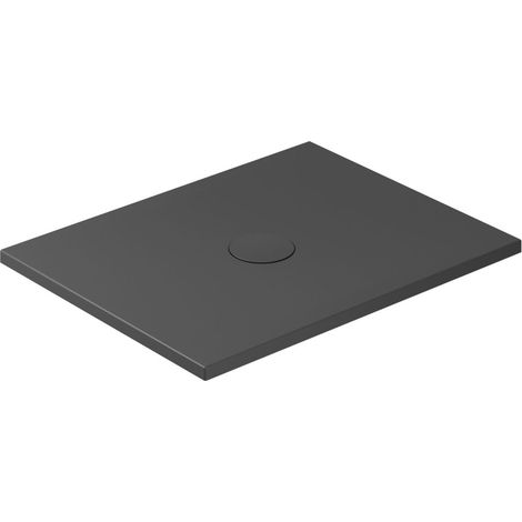 Piatto doccia 100x80 h.3 in ceramica nero opaco Folia di Ceramica