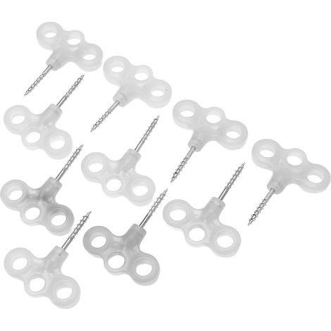 de 10 piquets de tente lumineux en ABS à 3 trous avec vis et (1/5)