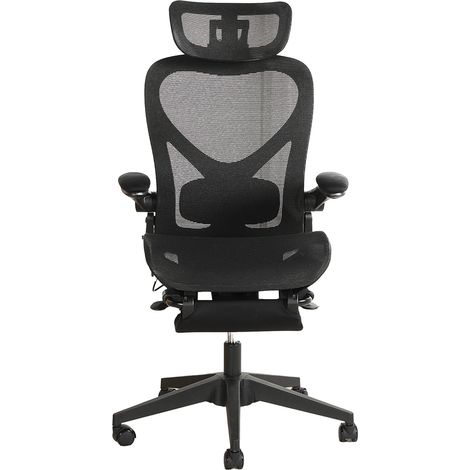 Chaise de bureau ergonomique pliable en maille noire OKWISH (1/5)