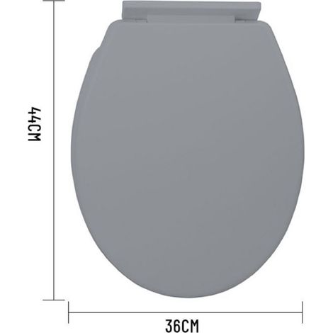 TRADE SHOP - Copriwater Universale Standard In Plastica Super Resistente 44x36cm Color Grigio -