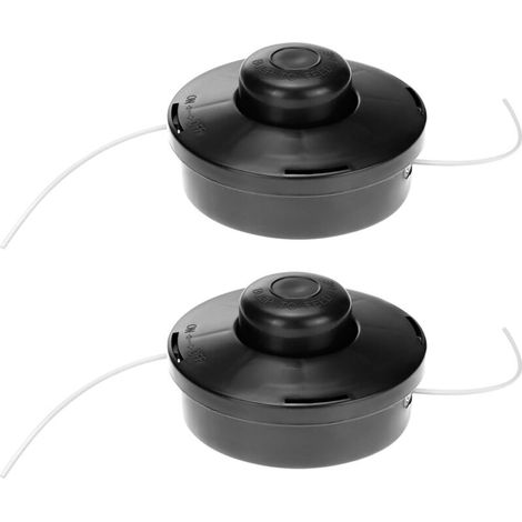 QWORK® 2-Piece Universal Trimmer Head, M10x1.25 Threaded Trimmer Head, Trimmer Line Spool, for M10 Trimmers (1/5)
