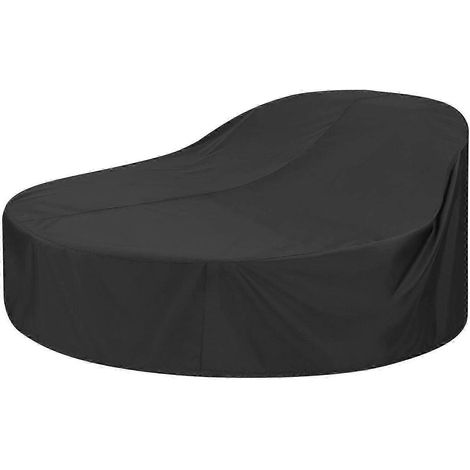 Housse imperméable pour mobilier de jardin extérieur, canapé-lit rond, table basse, protection anti-poussière, pluie, vent, anti-UV, édition noire 527 (1/5)