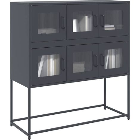Sideboard Anthrazit 100,5x39x107 cm Kaltgewalzter Stahl (1/5)