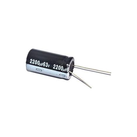 Condensador Electrolitico 2200uF 63Vdc Medidas 18x36mm Radial