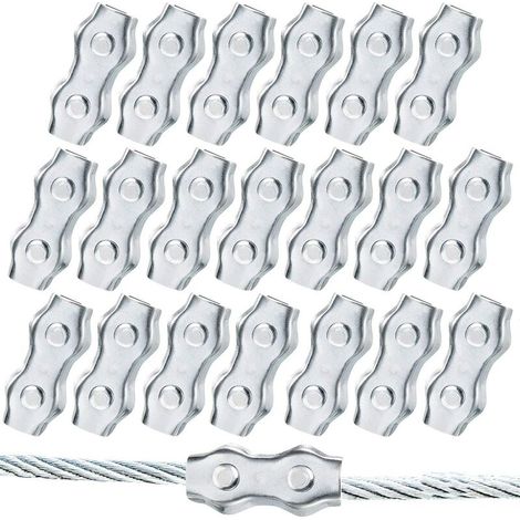 royaluxe - Connecteur en acier galvanisé par épisseuse de fils de connecteur de corde poly pour clôtures électriques (20) (1/5)