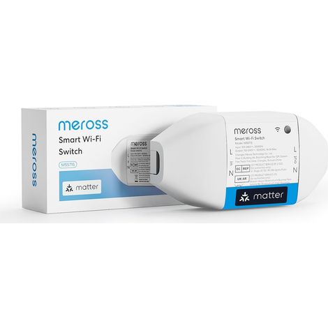 Interrupteur Connecté Matter, avec Suivi de Consommation d'Énergie Commutateur Universel DIY Compatible avec 16A Interrupteur WiFi avec Matter Simple Setup (1/5)