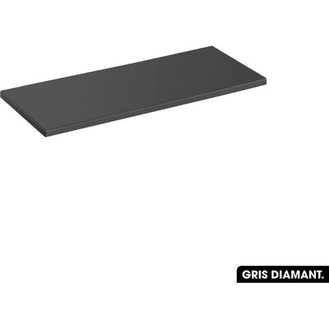 Plan de vasque en bois GRIS DIAMANT L.60 x P.47 x H.2,5 (1/3)