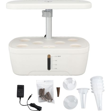 Sistema de cultivo hidropónico para interiores, kit de germinación de plantas de 6 cápsulas con luz de cultivo, huerto hidropónico. (1/5)