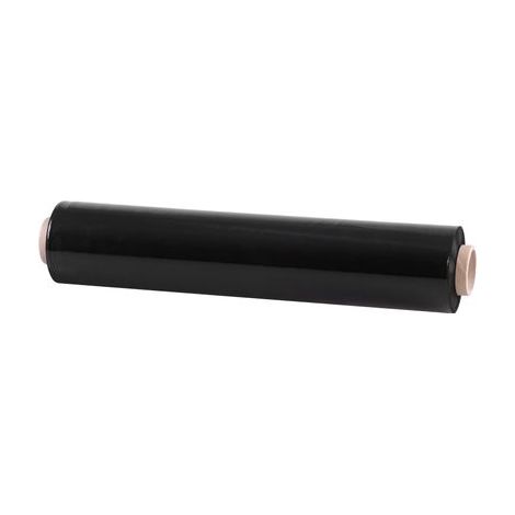 Folie Stretch, 500 mm, 23 µm, schwarz, Verpackungs-, Wickelfolie L-250 m