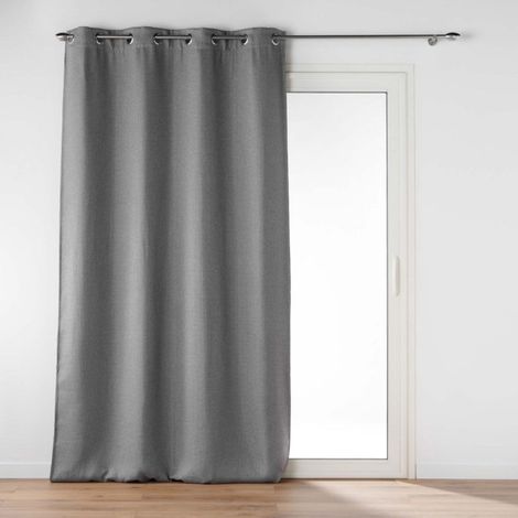 Rideau Occultant Jacquard "Blake" 135x240cm Anthracite (1/5)