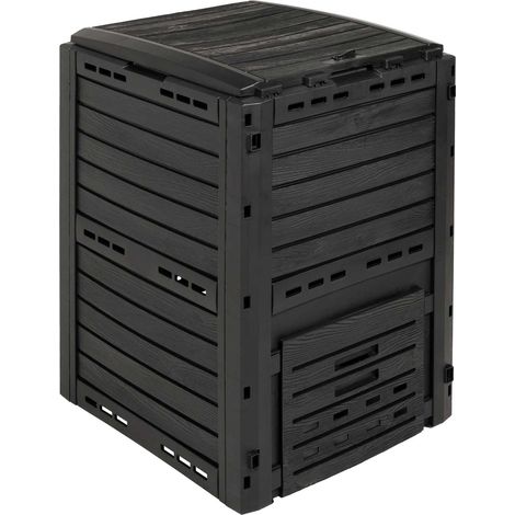 Garden Composter Black 59.5 x 60 x 81.5 cm 280 L 100% PP vidaXL (1/5)