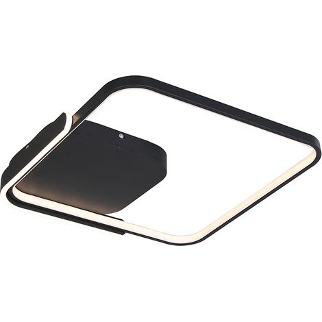 Lustre LED carré V-TAC 50W à intensité variable, avec télécommande, noir, réf. 24180 (1/5)