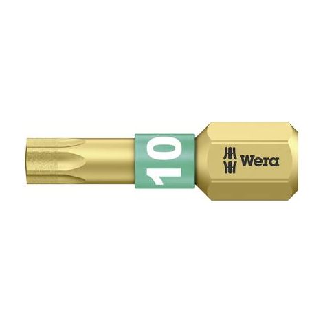 EMBOUT TORX T 10 WERA 05 066100 001 ACIER À OUTILS ALLIÉ, REVÊTEMENT DIAMANTÉ FORME (EMBOUTS): D 6.3 1 PC(S) (1/9)