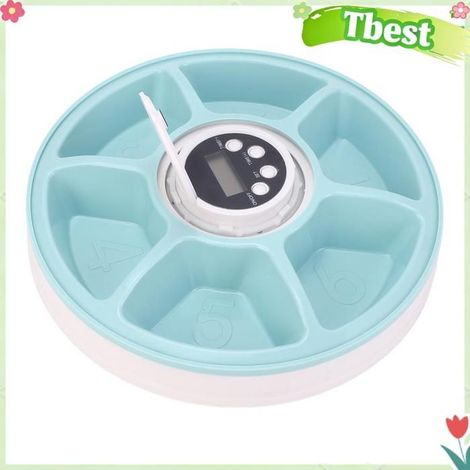 Tbest Mangeoire pour chat de nourriture sèche et humide Distributeur automatique de nourriture sèche et animalerie hygiene Vert (1/5)