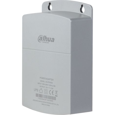 Fuente de Alimentación Cerrada 12V 2A, 1 Salida Terminal Dahua Pfm300