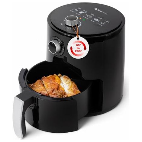 PETIT - Friteuse à air chaud 2.5L 1200W - Température 80-200°C - Minuterie 30 min - Panier amovible - Friteuse sans huile - Protection contre la surchauffe - Poignée antidérapante (1/5)
