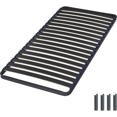 Sommier à lattes + pieds 80x190 C39 - 18 lattes bois - Fabrication française (1/4)