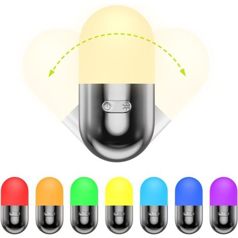 Lampe de chevet RGB veilleuse pour enfants 10 modes couleur réglables chargement USB (1/5)