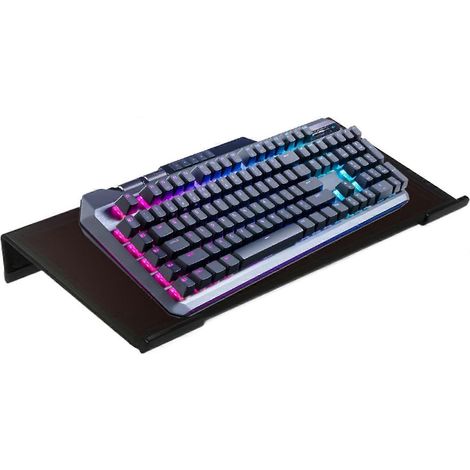 Support incliné pour clavier d'ordinateur rehausseur de bureau en résine acrylique antidérapante noire pour frappe confortable (1/5)