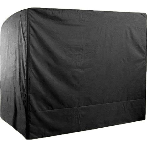Wasserdichte Schutzhülle für 3-Sitzer-Gartenschaukeln, 220 x 125 x 175 cm, 210D Oxford-Gewebe, UV-beständig, Schutzhülle für Gartenschaukeln – Schwarz (1/5)