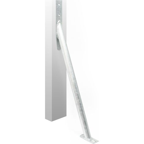 Wiltec – Jambe de force en acier galvanisé 290 x 40 x 650 mm – Support pour poteau brise-vent – Fixation robuste contre intempéries