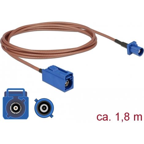 Delock Antena Cable FAKRA C hembra  macho FAKRA C RG-316 1,8 m