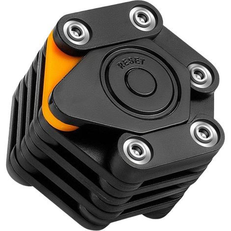 Antivol de sécurité compact pour vélo pliant - Code combiné - Chaîne en acier résistant aux intempéries - Pour vélo, trajets en déplacement, voyage, durabilité, vélos, sécurité, pliable de (1/5)