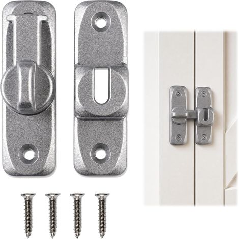 90/180 Degrés Verrou Porte Coulissante, Argenté Verrou de Porte Coulissante (1/5)