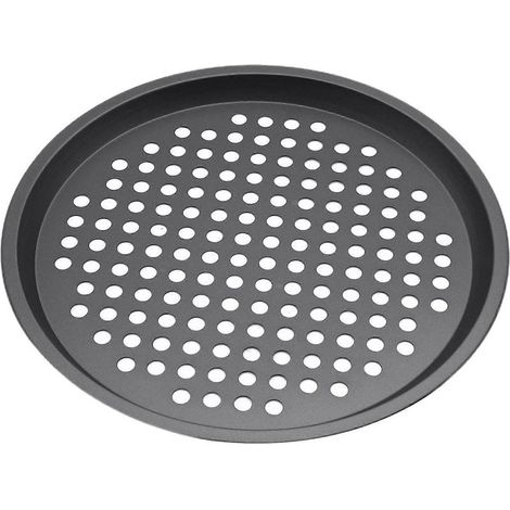 Moule à pizza antiadhésif résistant à la chaleur, perforé circulaire, 30 cm (12 pouces), compatible four, pour grille-pain. Ustensiles de cuisine Jikaixiang (1/5)