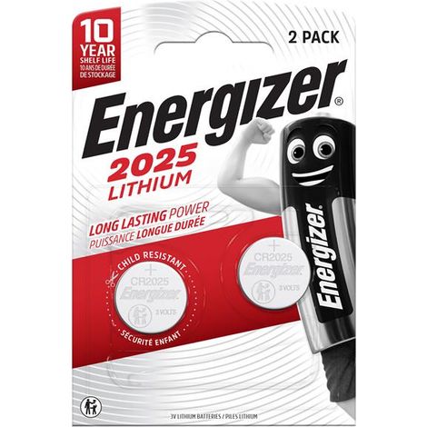 Energizer S5311 CR2025 Coin Lithium Battery (Pack 2) ENG2025B2
